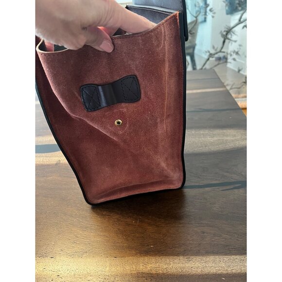 Celine Tri-Color Leather and Suede Micro Luggage Tote - Picture 5 of 11